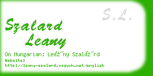 szalard leany business card